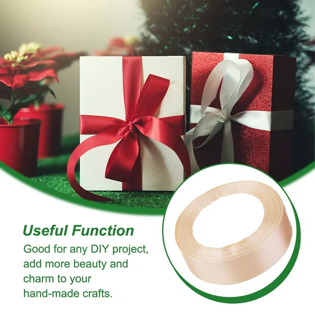 Gift Ribbon Wedding Decorations Clothes Making Supply DIY Craft Accessories Light-weight Polyester Ribbons for Ornaments Beige 08