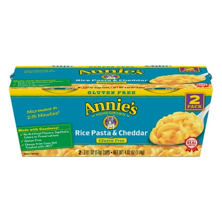 Cheddar Cheese Rice - Annie's Gluten Free Rice Pasta & Cheddar Micro Cup 2 ct 4.02 oz