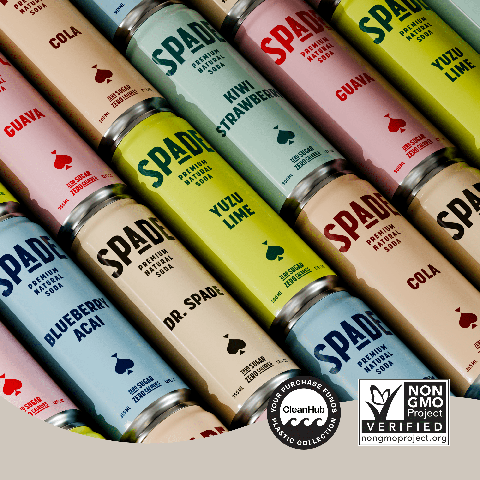 Spade Premium Natural Soda – Zero Sugar Dr. Spade (12 Pack, 12 oz Cans)