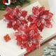 thumbnail image 1 of Flores navideñas de tela tejida para decoración festiva | Adornos artificiales de flor de Pascua para coronas de árbol de Navidad | Accesorios florales festivos para la decoración navideña del hogar, 1 of 6