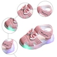 thumbnail image 6 of BOBOGOJP Girls Leather Soft Closed Toe Princess Flat Shoes Summer Sandals(Toddler/Little Kid) Pink for Size 5.5, 6 of 7
