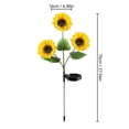 thumbnail image 2 of 27.56 inch Triple Head Solar Sunflower Light, LED Outdoor Garden Stake Lamp, All-Weather Courtyard Decor, Bright Landscape Ornament for Lawn and Backyard Layout, 2 of 9
