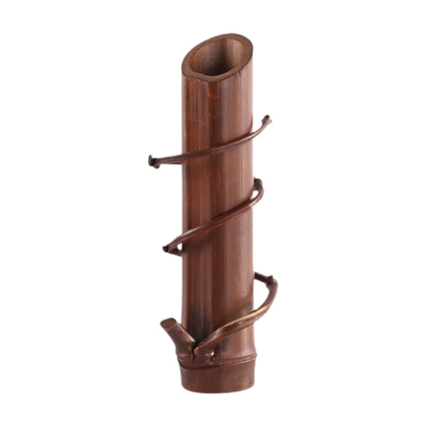 Jarrón de bambú hecho a mano, florero, fácil de usar, tubo de flores, contenedor para arreglos florales para el hogar, mesa de café, estantería,