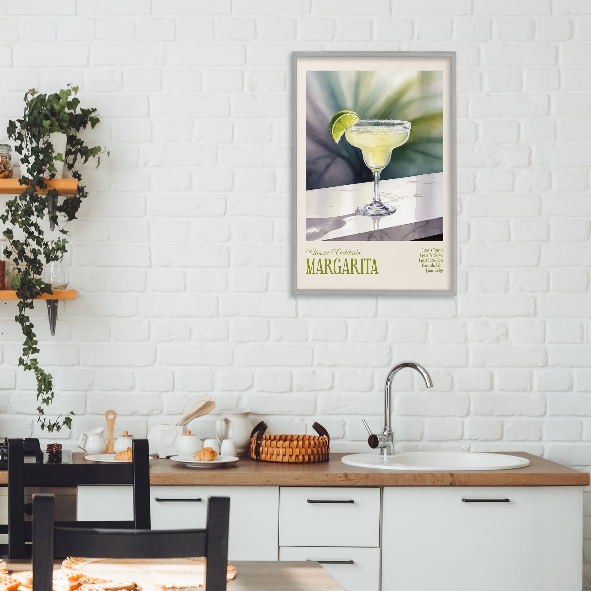 Stupell Industries Margarita on Marble Gray Framed Giclee Art, design by Andreas Magnusson