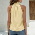 thumbnail image 4 of WCJM Women's V Neck Button Up Sleeveless Halter Top Loose Flowy Cami for Hot Days Tank Tops for Women, 4 of 5