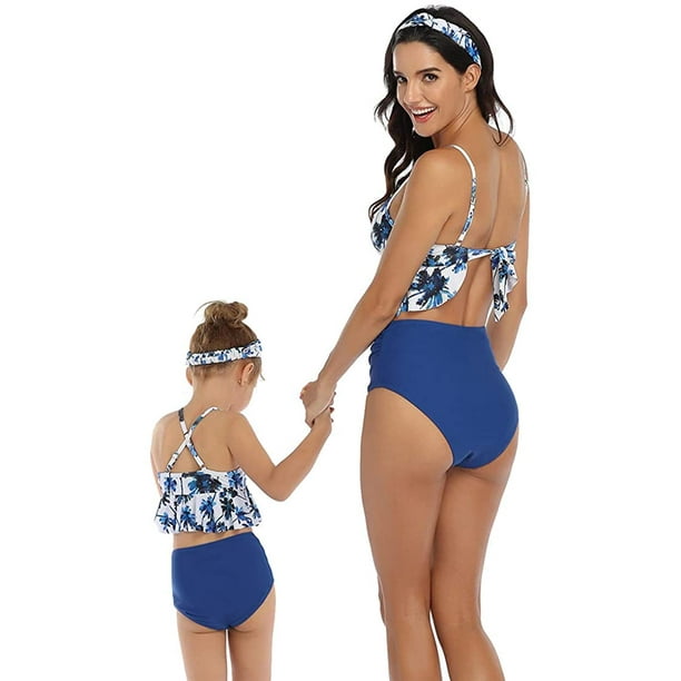 Family Matching Swimwear Set: Mother Daughter Taseel Bikini And