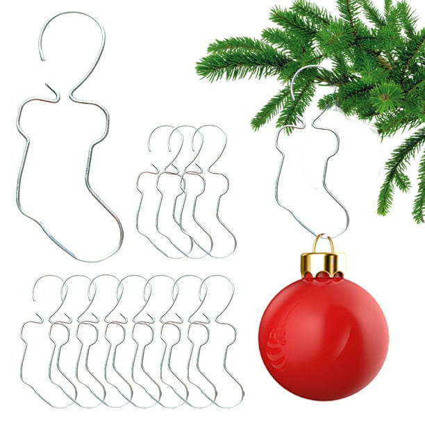 50 Pcs Christmas Ornament Hooks Small Christmas Tree Ornament Hooks Mini Metal Ornament Hangers For Christmas Tree Decoration