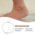 thumbnail image 2 of Linyer Anklet Stylish Adjustable Universal Gold Silver Bracelets Simple Style Ornaments Fashion Accessory Foot Chains for Women silver, 2 of 6