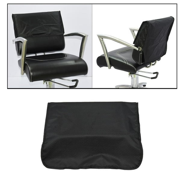 Cubierta de Plástico Silla Impermeable Volver Peluquería Salón de Belleza Silla Transparente Cubierta Trasera 2 Colores , Negro Salvador Tapa trasera del asiento del salón