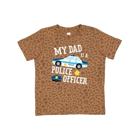 

Inktastic My Dad is a Police Officer Gift Toddler Boy or Toddler Girl T-Shirt