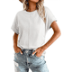 thumbnail image 1 of Blusa de Verano para Mujer, con Cuello Redondo, Mangas y Fruncido Lateral, Color , Talla XL, 1 of 8