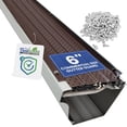 thumbnail image 3 of FlowGuard USA Made Professional DIY 6 Inch 50-Year Gutter Cover System - Brown - Aluminum Gutter Guards - 102 Feet - by FlexxPoint, 3 of 4