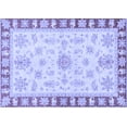 thumbnail image 1 of Ahgly Company Machine Washable Indoor Rectangle Oriental Blue Traditional Area Rugs, 8' x 10', 1 of 4