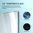 thumbnail image 4 of 56" - 60" W x 76" H Frameless Soft-closing Single Sliding Shower Door, 1/4" (6mm) Tempered Glass with Explosion-proof Coating via Express Delivery, Chrome 24D01-60CHX, 4 of 9