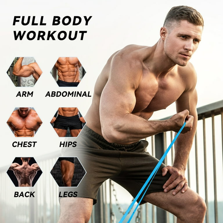 SUNPOW Pull Up Assistance Bands Set of 3 4 5 5 175lb Heavy Duty Resistance Bands for Workouts Exercise Fitness Includes Instruction Guide and