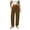 Brown, variant on Womens Casual Corduroy Sweatpants Elastic Waist Straight Splited Wide Leg Workout Gym Pants with Pockets