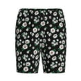 thumbnail image 4 of Wukai Daisies Flowers Men’s Short Pajama Pants With Pockets Soft Sleep Pj Shorts for Men-, 4 of 6