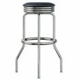 thumbnail image 3 of Winsome Wood Summit 2-Pc Swivel Seat Stool Set, Black & Chrome Finish, 3 of 7