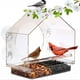 thumbnail image 3 of Jaula de pájaros pequeña de acrílico con ventosa sin perforaciones, comedero para pájaros, suministros para mascotas, jaula de pájaros transparente para montar en la pared, 3 of 6
