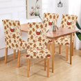 thumbnail image 7 of Christmas Spandex Chair Covers for Dining Room Set of 4, Holiday Gingerbread Stretch Chair Cover, Xmas Parsons Chair Slipcovers Seat Protector for Holiday Party, 7 of 7