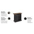 thumbnail image 3 of Homestyles Americana Black Wood Bar with Drawer and Wine Glass Storage, 3 of 10