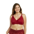 thumbnail image 2 of 6 Pieces Wireless Lace Full Cup 3-Hooks No Padding Wire Free Bra (38D), 2 of 4