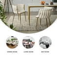 thumbnail image 4 of Tzicr Velvet Dining Chairs Set of 4, Modern Woven Upholstered Dining Chairs with Gold Metal Legs,Luxury Tufted Dining Chairs for Living Room, Bedroom, Kitchen (Beige), 4 of 6