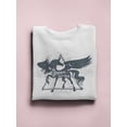 thumbnail image 3 of Dream Big Unicorn Design Sweatshirt Women - Women Sweatshirt, White, Medium, 3 of 4