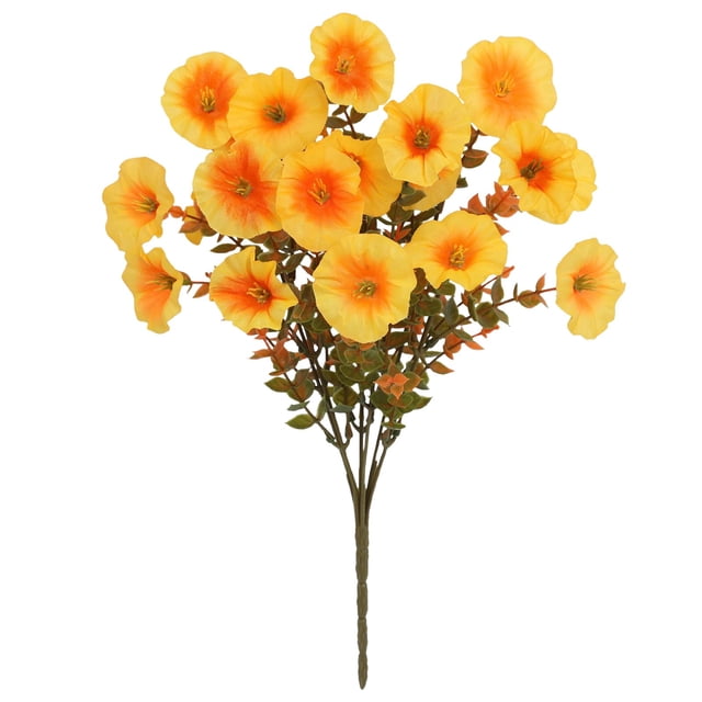 Artificial Mums Fall Flowers for Outdoors, Uv-Resistant Fake Plants for Porch, Garden, Planter, Window Box, Approx. 14X8 Inches, 1 Artificial Flower