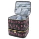 thumbnail image 5 of Estuche organizador de esmaltes de uñas con cierre de cremallera, regalo para mujer, bolsa de maquillaje Negro, 5 of 9
