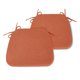 thumbnail image 1 of Chair Cushions for Dining Chairs with Ties and Removable Cover, 2" Thick Dining Kitchen Chair Pads, Indoor Dining Room Non-Slip Backing Seat Cushions Set of 2, 16.5" x 16.2" Orange, 1 of 5