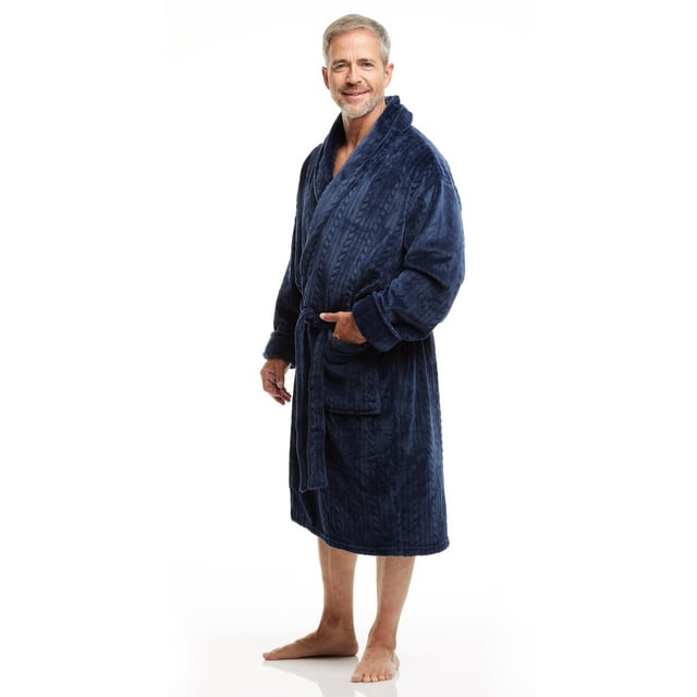 Peignoir pour Homme en Molleton Doux à Col Châle