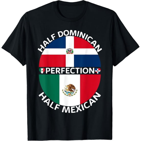 Playful Comfort Tee - Half Mexican Half Dominican Republic Mexico Flag Roots Men T-Shirt