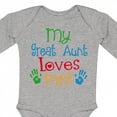 thumbnail image 4 of Inktastic My Great Aunt Loves Me Boys or Girls Long Sleeve Baby Bodysuit, 4 of 5