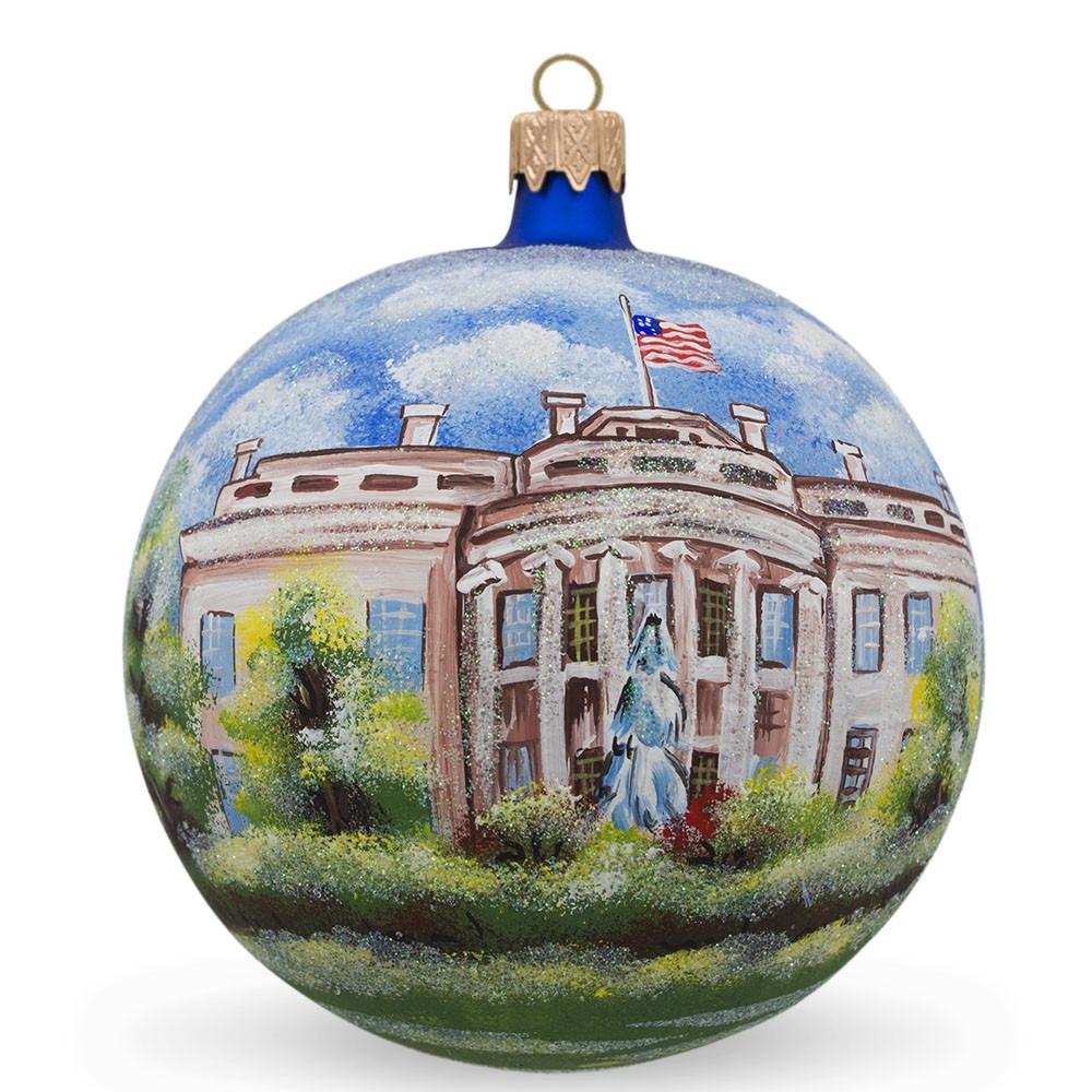 BestPysanky White House, Washington DC Glass Ball Christmas Ornament 4