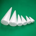 thumbnail image 5 of MIANGASTORE 6pcs Craft Cone White Cones Christmas Tree Polystyrene Cone Disc for Craft Project Christmas Tree Table Centerpiece ( 19x7cm ), 5 of 5