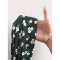 thumbnail image 5 of Dark Green Floral Print Fit & Flare Mini Dress With Spaghetti Straps And Ruched Bodice, 5 of 5
