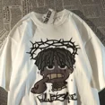 thumbnail image 2 of Camiseta de manga corta para hombre, camisa holgada versátil con estampado Retro de media manga, estilo Hip Hop, moda de verano, Y2k, 2 of 5