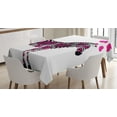thumbnail image 1 of Ambesonne Pink Zebra Tablecloth Rectangular Table Cover, Romantic Animal, 60"x90", Black White Pink, 1 of 3