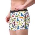 thumbnail image 2 of Sikiie Cute Dinosaur Print Men's Boxer Briefs, Elastic Waistband Boxer Briefs Leggings-Small, 2 of 5