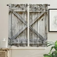 thumbnail image 4 of Wooden Door Retro Curtains For Living Room Bedroom Window Treatment Home Decoration Drapes Kitchen Curtain, 4 of 7