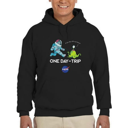 NASA Nasa Astronaut W Pet Alien Hoodie Men -NASA Designs, Male 3X-Large