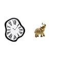 thumbnail image 1 of Reloj de pared con escultura de acrílico fundido, figura de animal de resina creativa y única, adorno decorativo de lujo para el escritorio, el dormit, 1 of 8