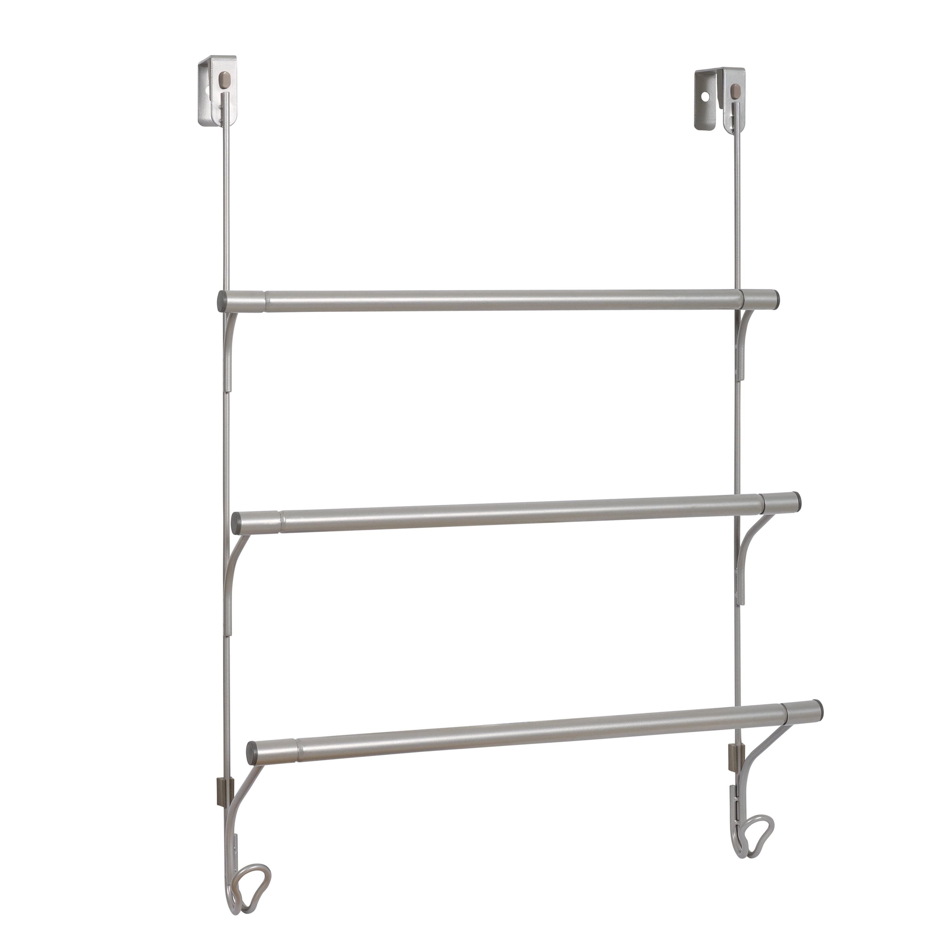 Details about   18" Brushed Nickel 2 Towel Bar Glass Shelf Combo Bathroom Wall Hanging Storage 