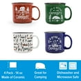 thumbnail image 3 of (2 pack) Life Is Better at The Campsite Mug Set - Multicolor, Ceramic, 14-ounces, 4-Pack (53357), 3 of 13
