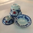 thumbnail image 3 of Porcelain Gaiwan 5oz Teacup Gongfu Tea Cup Tureen Chinese Sancai Cover Bowl Lid Saucer Set, 3 of 7