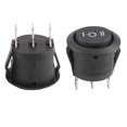 thumbnail image 2 of 2 x AC 6A/250V 10A/125V 3 Pin SPDT ON/OFF/ON 3 Position Round Boat Rocker Switch, 2 of 5