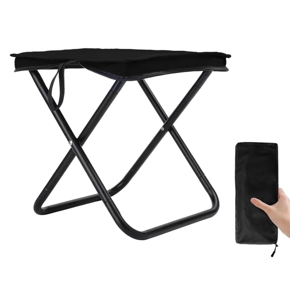 Camping Stool Portable Pocket Handbag Stool, Collapsible Chair Folding Stool for Adults Holds 275lbs, Small Camp Seat for Camping (2 PC)