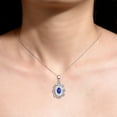 thumbnail image 4 of RYLOS Jewelry For Women Sterling Silver Hugs & Kisses Infinity Tennis Bracelet, Ring & Necklace Gemstone w/ Diamonds Adjustable 7"-8" Wrist & 18" Chain Blue Star Sapphire September Jewelry Size 10, 4 of 9