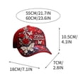 thumbnail image 5 of Red Rose United States 250Th Anniversary Hat Printed Design,Bald Printed Patriotic Baseball Cap For Men Women, 5 of 5